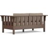Martha Stewart by POLYWOOD® Acadia Deep Seating Loveseat in Mahogany/Spiced Burlap(Mahogany / Spiced Burlap)