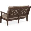 Martha Stewart by POLYWOOD® Chinoiserie 4-Piece Deep Seating Set with Loveseat in Sand/Glacier Spa(Mahogany / Spiced Burlap)