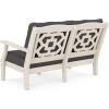 Martha Stewart by POLYWOOD® Chinoiserie 4-Piece Deep Seating Set with Loveseat in Sand/Glacier Spa(Sand / Ash Charcoal)