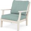 Martha Stewart by POLYWOOD® Chinoiserie 4-Piece Deep Seating Set with Loveseat in Sand/Glacier Spa(Sand / Glacier Spa)