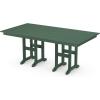 Martha Stewart by POLYWOOD® Chinoiserie 5-Piece Farmhouse Dining Set with Benches in Sand(Green)