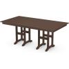 Martha Stewart by POLYWOOD® Chinoiserie 5-Piece Farmhouse Dining Set with Benches in Sand(Mahogany)