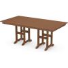 Martha Stewart by POLYWOOD® Chinoiserie 5-Piece Farmhouse Dining Set with Benches in Sand(Teak)