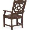 Martha Stewart by POLYWOOD® Chinoiserie 6-Piece Farmhouse Dining Set with Bench in Mahogany(Mahogany)