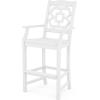 Martha Stewart by POLYWOOD® Chinoiserie 9-Piece Square Bar Set with Trestle Legs in Sand(White)