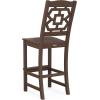 Martha Stewart by POLYWOOD® Chinoiserie Bar Side Chair in Green(Mahogany)