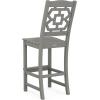 Martha Stewart by POLYWOOD® Chinoiserie Bar Side Chair in Green(Slate Grey)