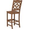 Martha Stewart by POLYWOOD® Chinoiserie Bar Side Chair in Green(Teak)