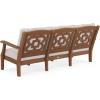 Martha Stewart by POLYWOOD® Chinoiserie Deep Seating Sofa in White/Glacier Spa(Teak / Dune Burlap)