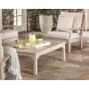 Martha Stewart by POLYWOOD® Chinoiserie Deep Seating Sofa in White/Glacier Spa(White / Glacier Spa)