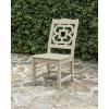 Martha Stewart by POLYWOOD® Chinoiserie Dining Side Chair in Sand(White)