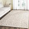 Martha Stewart x SAFAVIEH Area Rug Collection – 5′ x 8′, Whetstone Grey, Handmade Wool, Marais Scroll Design, Ideal for Living Room, Bedroom, Office, Dining Space (MSR4324A)(Fledgling)