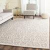 Martha Stewart x SAFAVIEH Area Rug Collection – 5′ x 8′, Whetstone Grey, Handmade Wool, Marais Scroll Design, Ideal for Living Room, Bedroom, Office, Dining Space (MSR4324A)(Whetstone Grey)