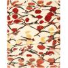Martha Stewart x SAFAVIEH Area Rug Collection – 8′ x 10′, Bard Red, Hand-Knotted Silk & Wool, Ideal for Living Room, Bedroom, Office, Dining Space (MSR8641B)(Bard Red)