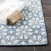 Martha Stewart x SAFAVIEH Outdoor Area Rug Collection – 8′ x 10′, Blue & Beige, Weather Resistant & Washable, Ideal for Patio, Backyard, Mudroom, Deck, Dining Space (MSR4491M)(Navy/Ivory)