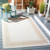 Martha Stewart x SAFAVIEH Outdoor Area Rug Collection – 8′ x 10′, Ivory & Grey, Weather Resistant & Washable, Ideal for Patio, Backyard, Mudroom, Deck, Dining Space (MSRO317F)(Ivory/Beige)
