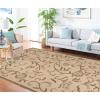 Martha Stewart x SAFAVIEH Outdoor Area Rug Collection – 8′ x 11’2″, Cream & Brown, Weather Resistant & Washable, Ideal for Patio, Backyard, Mudroom, Deck, Dining Space (MSR4251-12)(Creme/Brown)