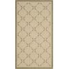 Martha Stewart x SAFAVIEH Outdoor Area Rug Collection – 8′ x 11’2″, Cream & Green, Weather Resistant & Washable, Ideal for Patio, Backyard, Mudroom, Deck, Dining Space (MSR4252-14)(Cream/Green)