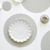 Martha by Martha Stewart | Chilewich Boxwood Placemats in Wheat – Set of 4 – Easy Care Woven Tabletop Textiles – Indoor/Outdoor – 15″ Round(Abalone)