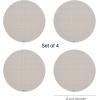 Martha by Martha Stewart | Chilewich Boxwood Placemats in Wheat – Set of 4 – Easy Care Woven Tabletop Textiles – Indoor/Outdoor – 15″ Round(Flax)