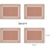 Martha by Martha Stewart | Chilewich Handkerchief Placemats in Burnt Coral – Set of 4 – Easy Care Woven Tabletop Textiles – Indoor/Outdoor – 18.5″ x 13.5″ Rectangle(Burnt Coral)