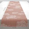 Martha by Martha Stewart | Chilewich Rosette 14”x72” Table Runner in Flax(Burnt Coral)