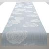Martha by Martha Stewart | Chilewich Rosette 14”x72” Table Runner in Flax(Sea)