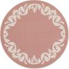 Martha by Martha Stewart | Chilewich Scroll Round Set of 4 Placemats in Burnt Coral(Burnt Coral)