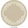 Martha by Martha Stewart | Chilewich Scroll Round Set of 4 Placemats in Burnt Coral(Flax)