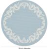 Martha by Martha Stewart | Chilewich Scroll Round Set of 4 Placemats in Burnt Coral(Sea)
