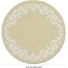 Martha by Martha Stewart | Chilewich Scroll Round Set of 4 Placemats in Burnt Coral(Wheat)