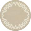 Martha by Martha Stewart | Chilewich Scroll Round Set of 4 Placemats in Wheat(Flax)