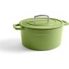 Martha by Martha Stewart 5 QT European Enameled Cast Iron Dutch Oven w/Lid – Cobblestone(Bay Leaf)