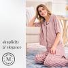 Peace Love & Dreams Martha Stewart Women’s Capri Pajama Set | Lightweight Rayon Sleepwear | Short Sleeve(Striped)