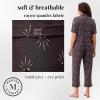 Peace Love & Dreams Martha Stewart Women’s Capri Pajama Set | Lightweight Rayon Sleepwear | Short Sleeve(Tonal Grey)