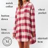Peace Love & Dreams Martha Stewart Women’s Flannel Nightshirt – 100% Cotton, Long Sleeve, Soft & Warm Sleepwea