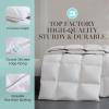 White Feather and Down Comforter Queen Size – Luxury All Season with 100% Cotton Fabric Duvet Insert with 4 Corner Loops – 240 Thread Count Hotel Comforter Bedding for Year-Around 90″ x 90″(White)