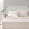 Martha Stewart – Full Size Sheets Set, Crisp & Tailored Cooling Sheets w/a Naturally Smooth Cotton Percale Lightweight Feel – Bed Sheets with Matching Pillowcases & Fitted Sheet (Stripe Blue)(Floral White)