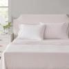 Martha Stewart – Full Size Sheets Set, Crisp & Tailored Cooling Sheets w/a Naturally Smooth Cotton Percale Lightweight Feel – Bed Sheets with Matching Pillowcases & Fitted Sheet (Stripe Blue)(Ditsy Vine Pink)
