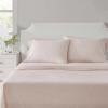 Martha Stewart – Full Size Sheets Set, Crisp & Tailored Cooling Sheets w/a Naturally Smooth Cotton Percale Lightweight Feel – Bed Sheets with Matching Pillowcases & Fitted Sheet (Stripe Blue)(Small Gingham Pink)