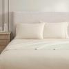 Martha Stewart – Full Size Sheets Set, Crisp & Tailored Cooling Sheets w/a Naturally Smooth Cotton Percale Lightweight Feel – Matching Pillowcases & Fitted Sheet (Skylands Solid Beige)(Skylands Solid Beige)