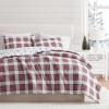 Martha Stewart – Queen Bedding Comforter Sets, Wonderfully Plush & Naturally Soft Cotton Flannel Bedding w/Matching Pillowcases, 3 Piece Bed Sets (Yuletide Spruce Plaid/Holiday Ribbons Red)(Yuletide Spruce Plaid/Holiday Ribbons Red)