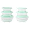 Martha Stewart 12 Piece Storage Borosilicate Glass Container Set w/Snap Martha Blue Lids