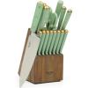 Sage Green W/ Gold Knife Block