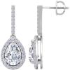 Martha Stewart 2 1/2 Carat Lab Grown Diamond Drop Earrings In 14K Gold, Pear Shape Lab Grown Diamond Earrings(white-gold)
