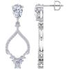 Martha Stewart 3 Carat Lab Grown Diamond Drop Earrings In 14 Karat Gold, Lab Grown Diamond Earrings(white-gold)