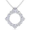 Martha Stewart 4 Carat Lab Grown Diamond Circle Necklace In 14 Karat Gold, Lab Grown Diamond Necklace For Women(white-gold)