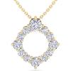 Martha Stewart 4 Carat Lab Grown Diamond Circle Necklace In 14 Karat Gold, Lab Grown Diamond Necklace For Women(yellow-gold)