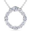 Martha Stewart 4 Carat Lab Grown Diamond Marquise and Round Circle Necklace In 14 Karat Gold, Lab Grown Diamond Necklace For Women(white-gold)