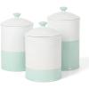Martha Stewart 6 Piece Stoneware Two-Tone Canister Set – Martha Blue